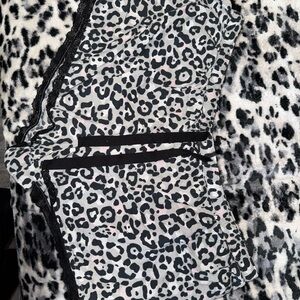 Faded Glory Black and Gray Leopard Print Shorts